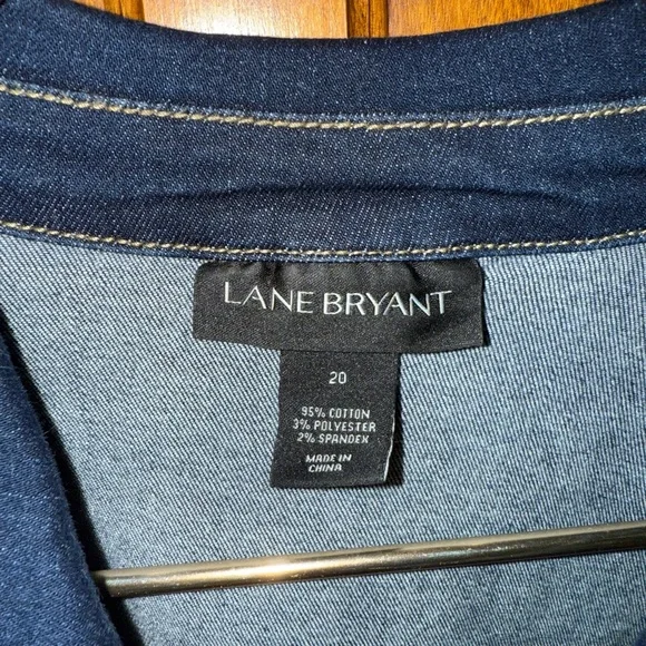 Lane Bryant Dark Blue Denim Jean Jacket Size 20 - Picture 2 of 3